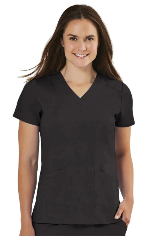 IRG Scrub Top Edge V-Neck 2801 in black at Parker's Clothing & Scrubs.
