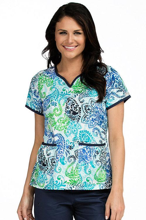 Med Couture As The Leaves Turn Print Tops at Parker's Clothing & Scrubs.