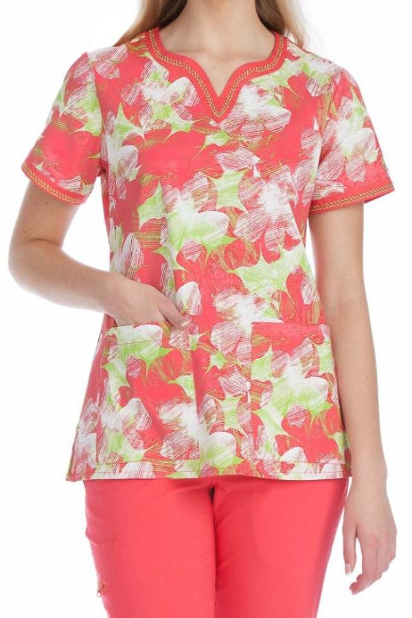 Med Couture Ella Hello Sunshine Print Tops at Parker's Clothing & Scrubs.