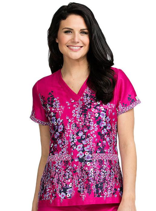 Med Couture Print Scrub Tops Valerie Razzle Me Dazzle Me Print Tops at Parker's Clothing & Scrubs.