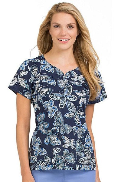 Med Couture Lexi All Abuzz Print Tops at Parker's Clothing & Scrubs.