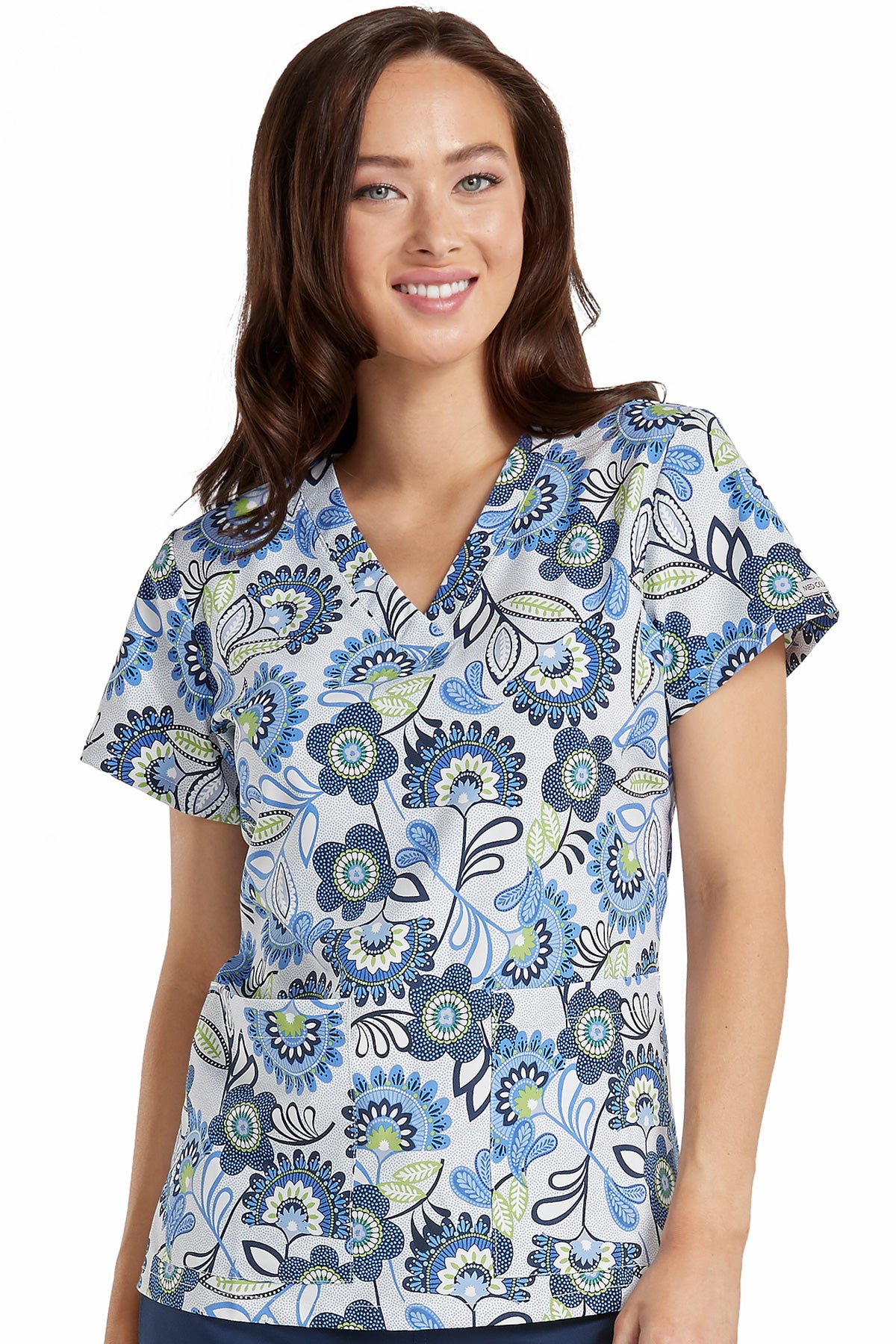 Med Couture Vicky Print Tops Navy Dots