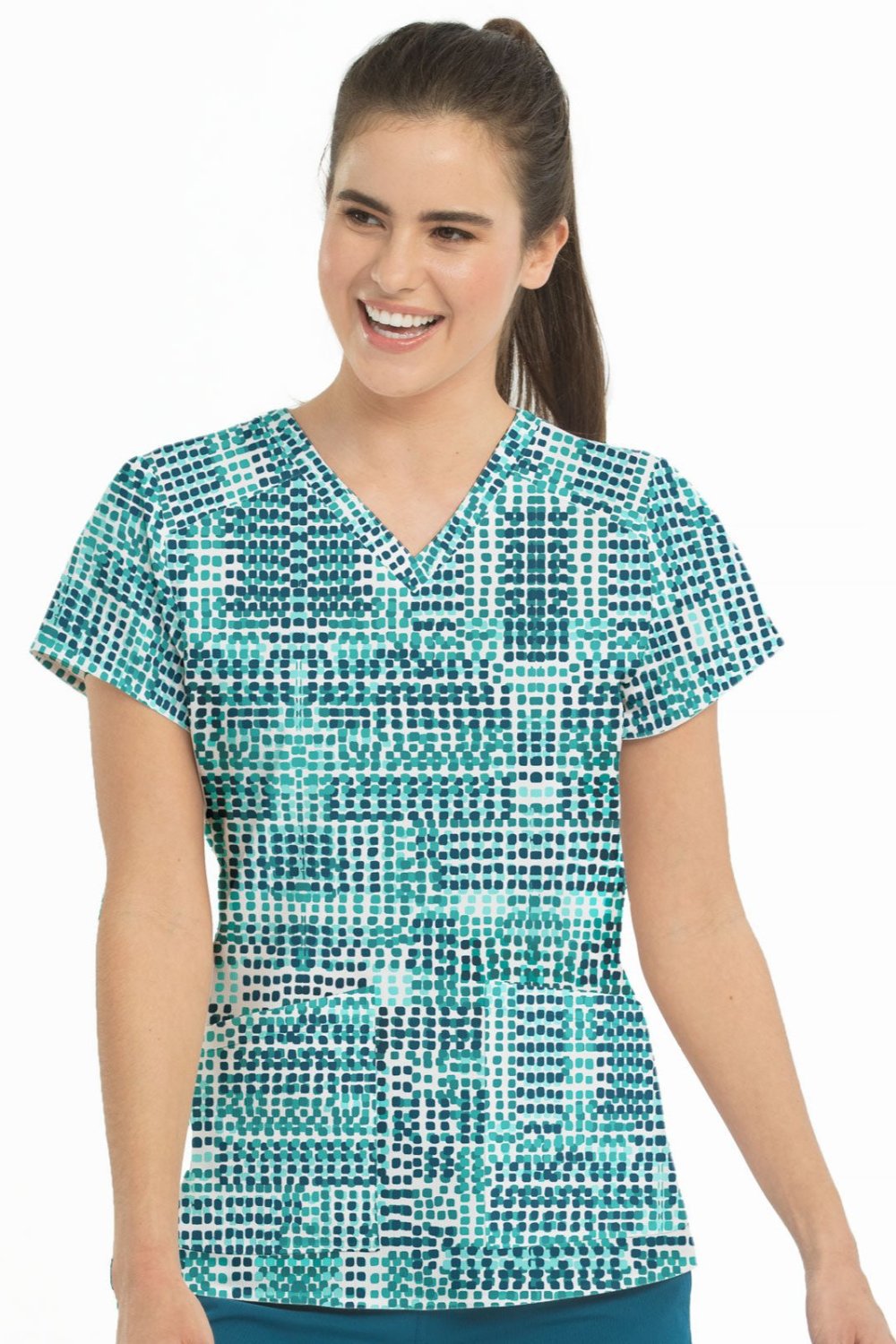 Med Couture Squared Fantasy Print Tops at Parker's Clothing & Scrubs.
