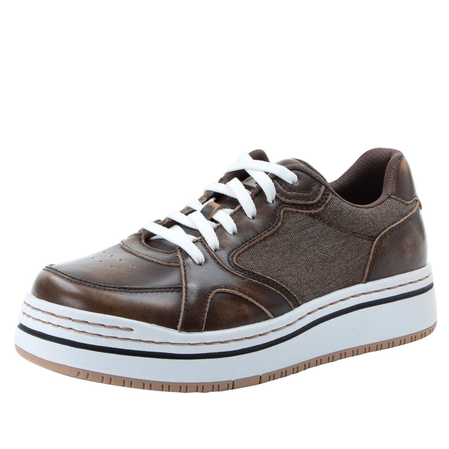 Alegria Alyster Lace Up Shoe in Brown at Parker's Clothing & Scrubs.