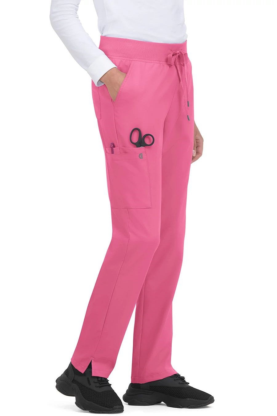 koi C701 Scrub Pants Cureology Atria in Petite Carnation at Parker's Clothing & Scrubs.