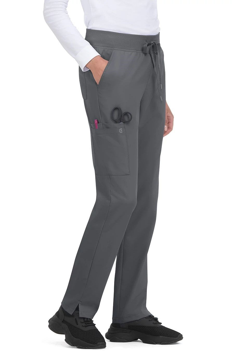 koi C701 Scrub Pants Cureology Atria in Petite Pewter at Parker's Clothing & Scrubs.