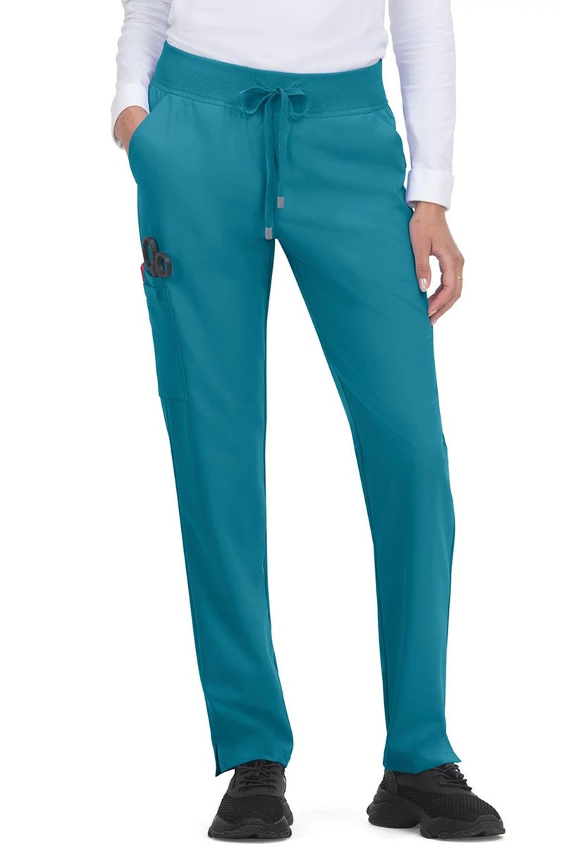 koi C701 Scrub Pants Cureology Atria in Petite Teal at Parker's Clothing & Scrubs.