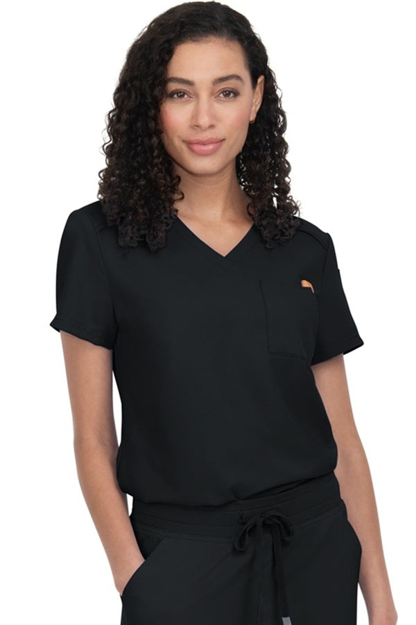 koi Scrub Top Cureology Aura in Black at Parker's Clothing & Scrubs.