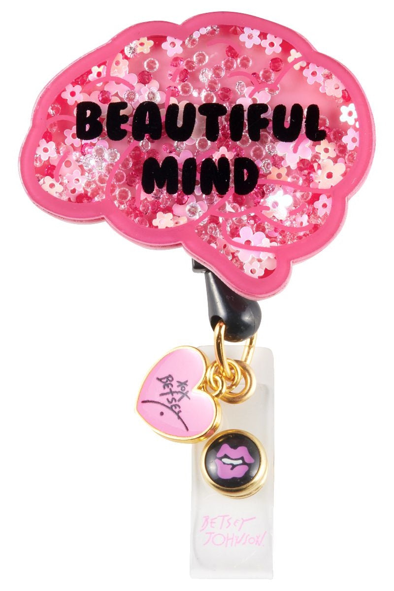 koi Betsey Johnson Syringe Badge Reel with retractable cord and snap badge holder at Parker's Clothing and Shoes. 