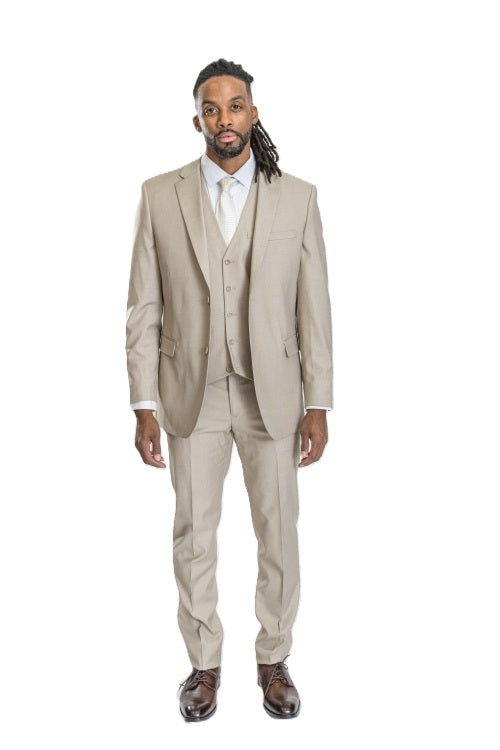 Men's Suit Superior 150 Wool Feel in Beige at Parker's Clothing & Scrubs.
