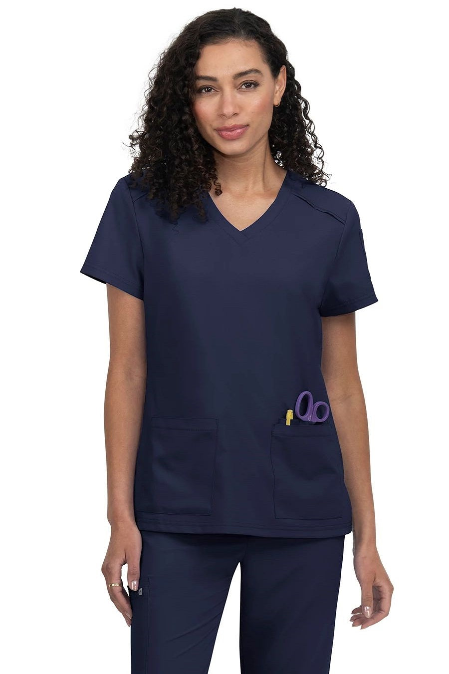 koi Scrub Top Cureology Cardi in Navy at Parker's Clothing & Scrubs.