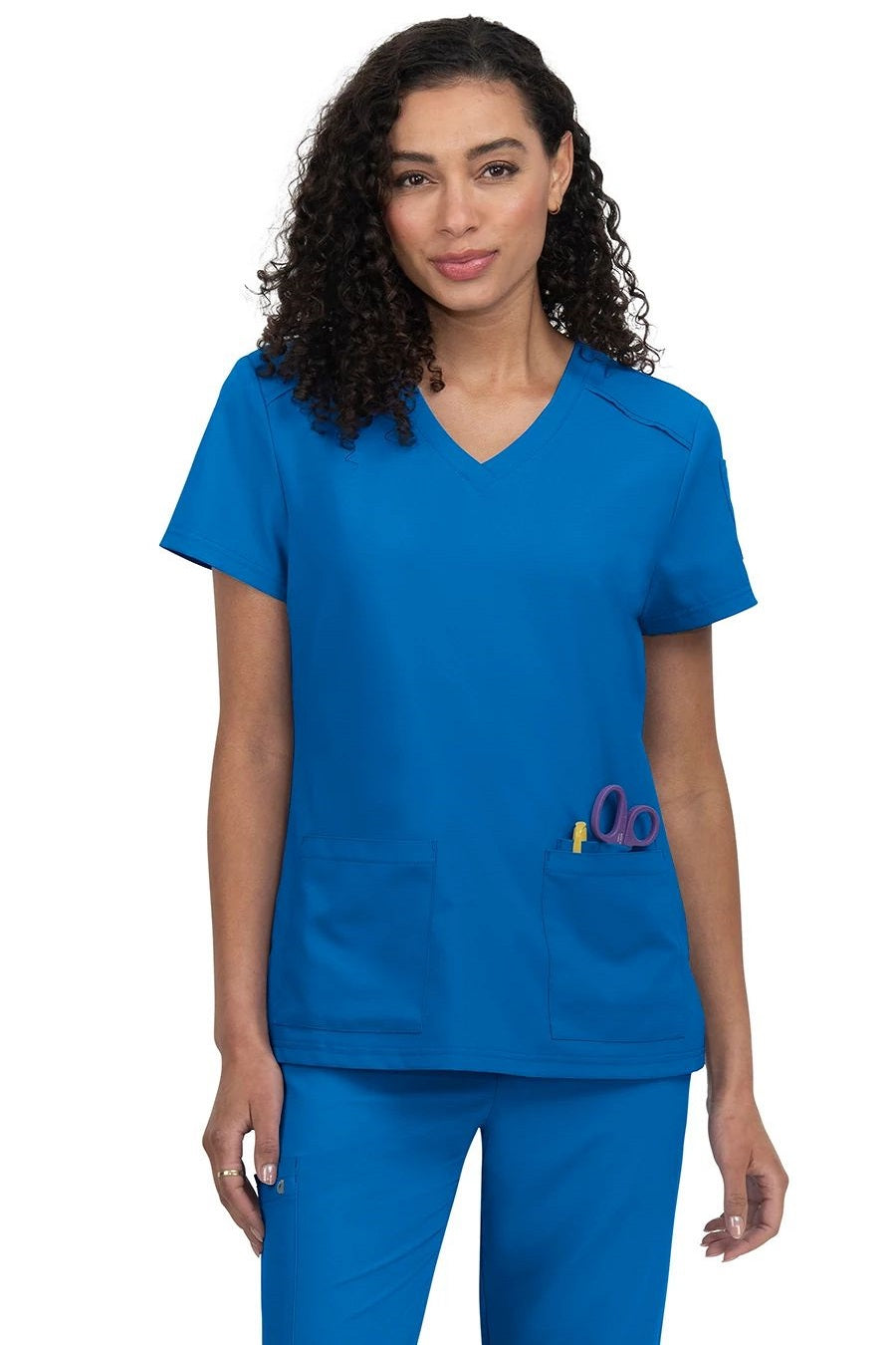 koi Scrub Top Cureology Cardi in Royal at Parker's Clothing & Scrubs.