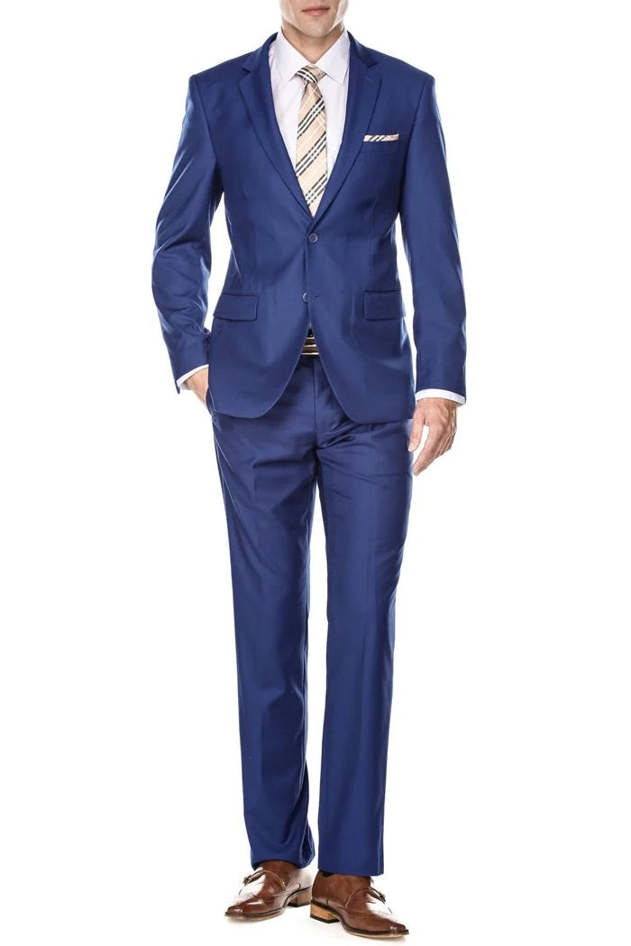 Men's Suit Superior 150 Wool Feel in Midnight Blue at Parker's Clothing & Scrubs.