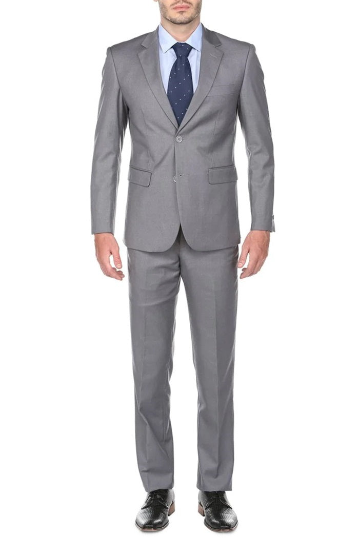 Men's Suit Superior 150 Wool Feel in Grey at Parker's Clothing & Scrubs.