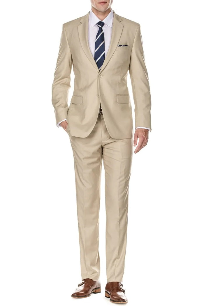 Men's Suit Superior 150 Wool Feel in Tan at Parker's Clothing & Scrubs.