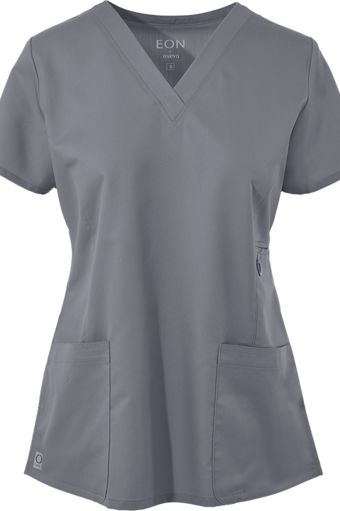 Maevn Scrub Top Eon V-Neck in Pewter 1708 at Parker's Clothing & Scrubs.