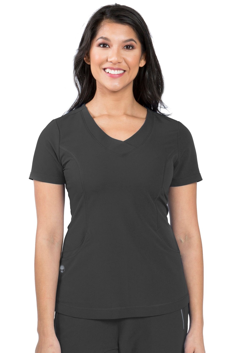 Healing Hands HH360 Sloan Scrub Top in Black at Parker's Clothing & Scrubs.