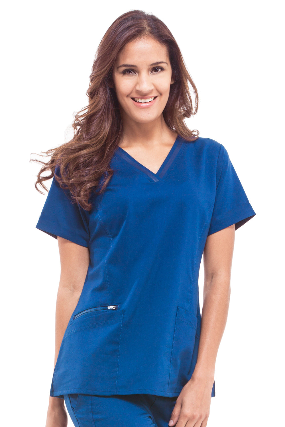 Healing Hands Scrub Top Purple Label Jasmin in Royal at Parker's Clothing & Scrubs.