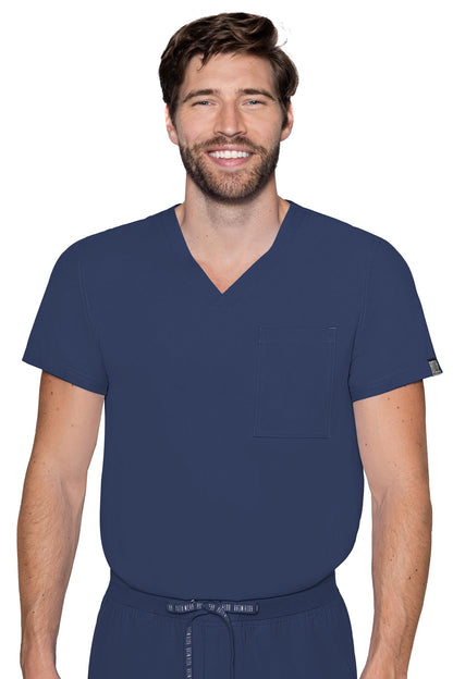 Med Couture Men's Scrub Top RothWear Insight in navy at Parker's Clothing and Shoes.