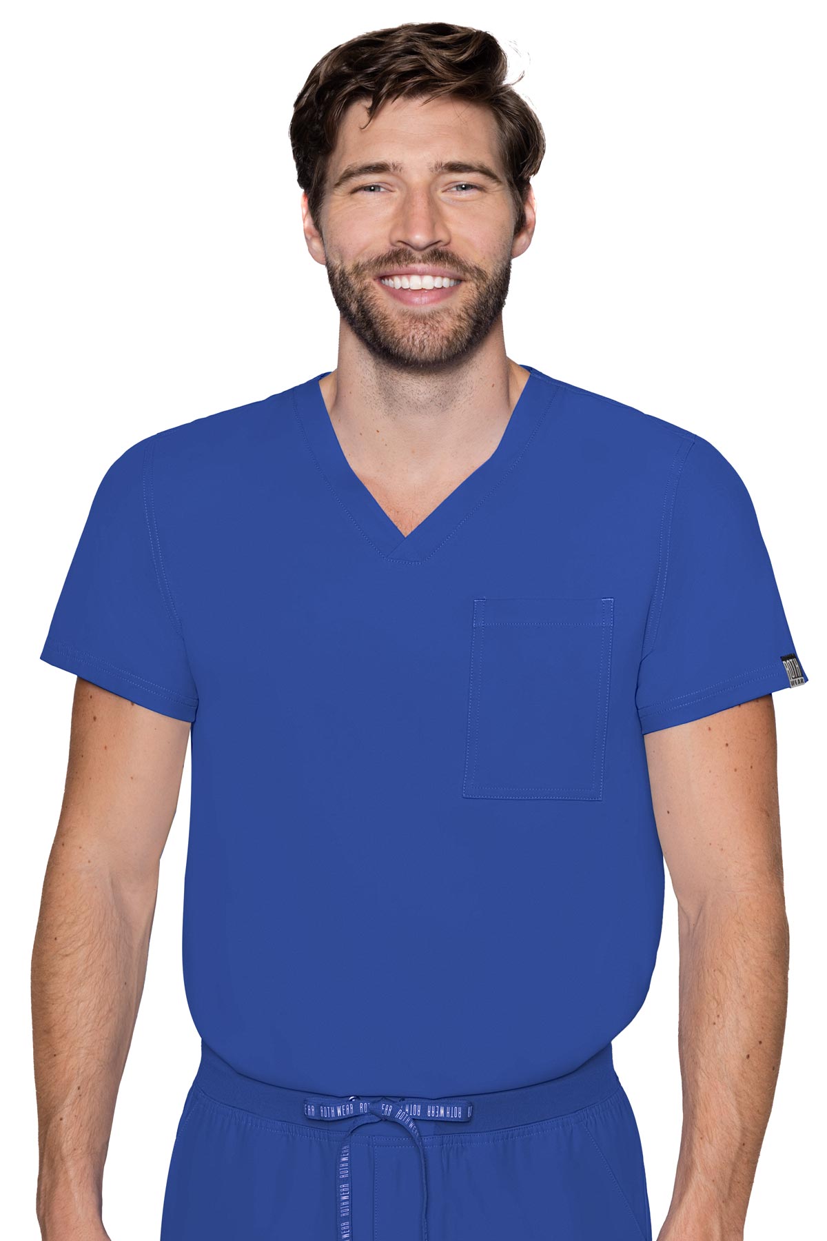 Med Couture Men's Scrub Top RothWear Insight in royal at Parker's Clothing & Scrubs.