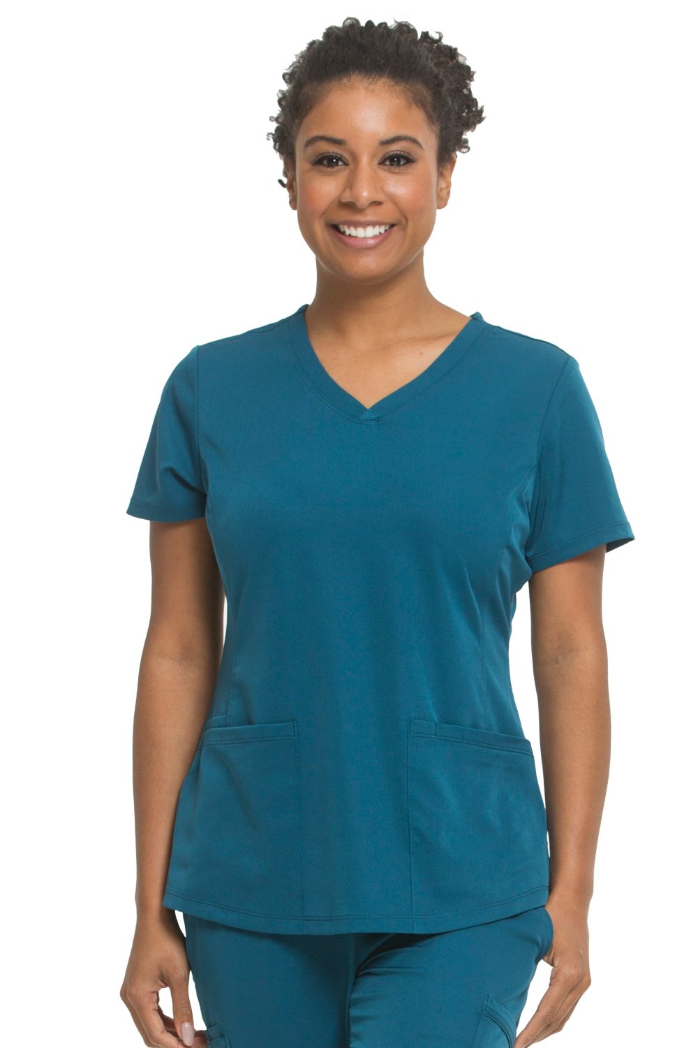 Healing Hands HH Works Monica V-Neck Scrub Top in Caribbean at Parker's Clothing & Scrubs