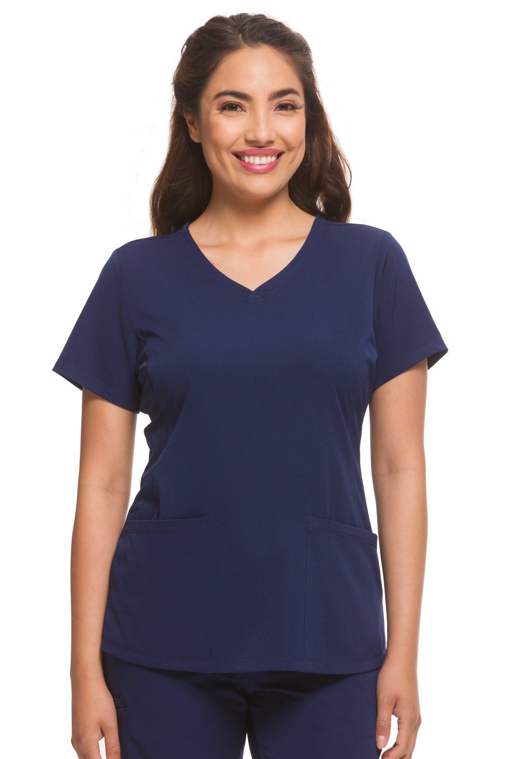 Healing Hands HH Works Monica V-Neck Scrub Top in Navy at Parker's Clothing & Scrubs