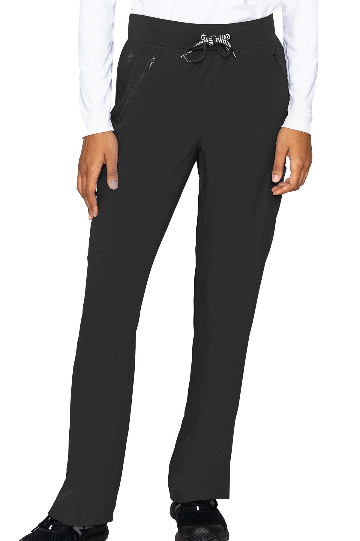 Med Couture Petite Scrub Pants Insight Zipper Pocket Pant in Black at Parker's Clothing and Shoes