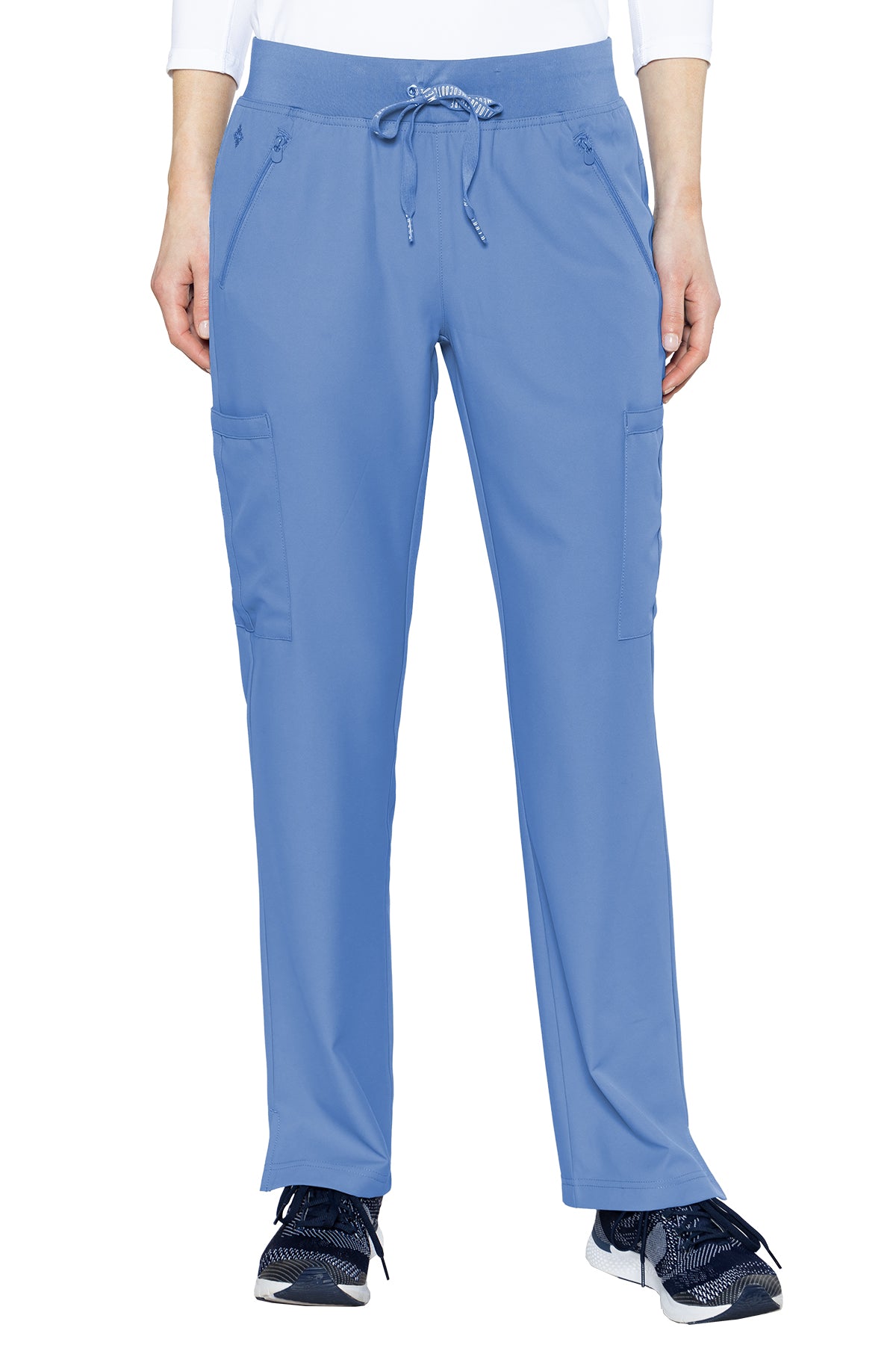 Med Couture Petite Scrub Pants Insight Zipper Pocket Pant in Ceil at Parker's Clothing and Shoes