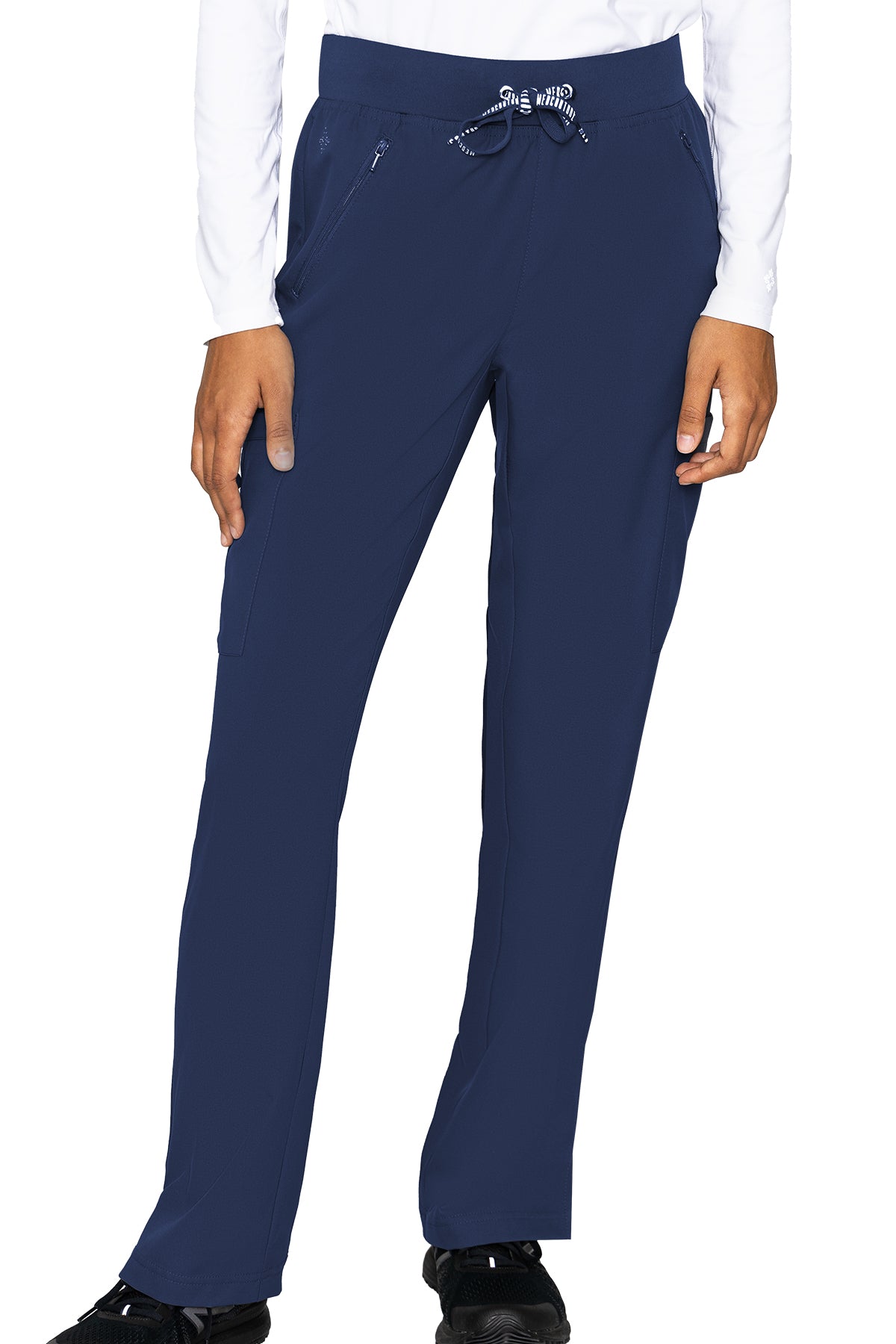 Med Couture Petite Scrub Pants Insight Zipper Pocket Pant in Navy at Parker's Clothing and Shoes