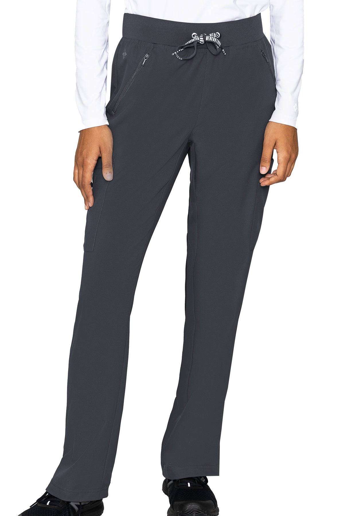 Med Couture Petite Scrub Pants Insight Zipper Pocket Pant in Pewter at Parker's Clothing & Scrubs.