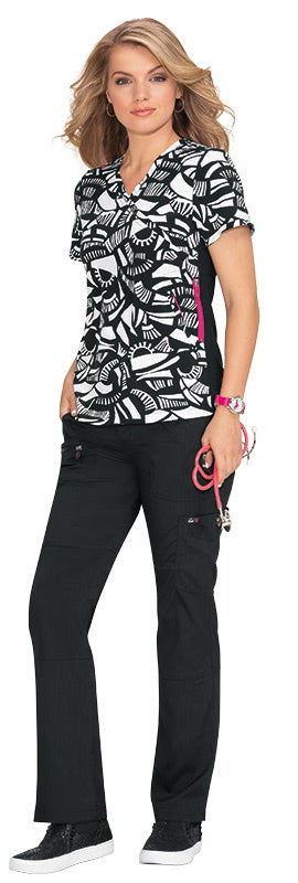 Koi Print Scrub Tops Plus Sizes Geo Inception