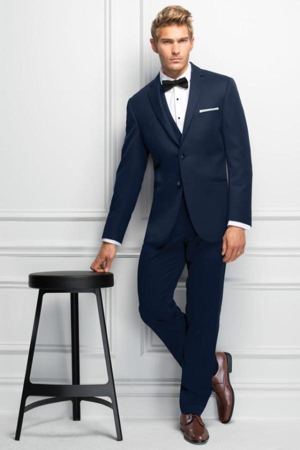 Jim's Formal Wear Tuxedos Diamond Collection Michael Kors Ultra Slim Navy Sterling Wedding Suit at Parker's Clothing and Shoes.