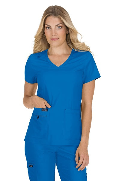 Koi Scrub Top Basics Becca V-neck in Royal At Parker's Clothing and Shoes.