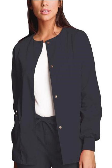 Cherokee Workwear Jacket Snap Front 4350 in Pewter at Parker's Clothing & Scrubs.