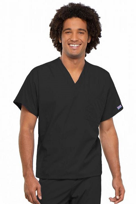 Cherokee Workwear Original Men's Top 4777 in Black at Parker's Clothing & Scrubs.