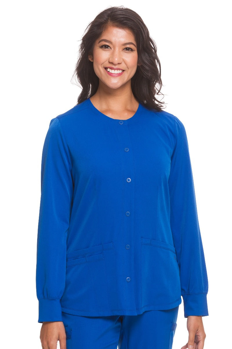Healing Hands Scrubs HH Works Megan Scrub Jacket in Royal at Parker's Clothing & Scrubs.