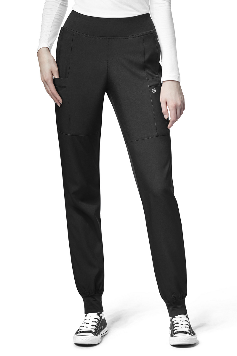 WonderWink Scrub Pants W123 Comfort Waist Cargo Jogger in Black at Parker's Clothing & Scrubs.