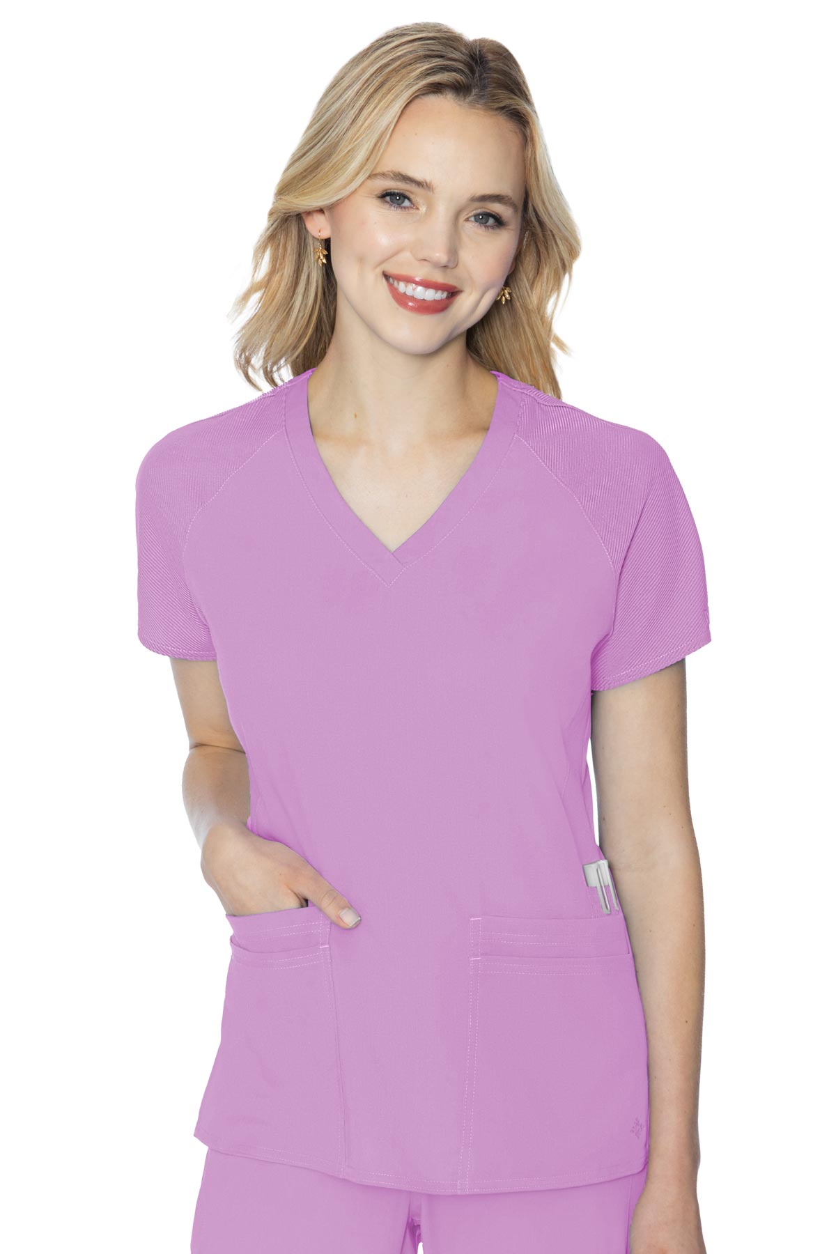 Med Couture Scrub Top Touch Raglan Sleeve in lilac at Parker's Clothing & Scrubs.