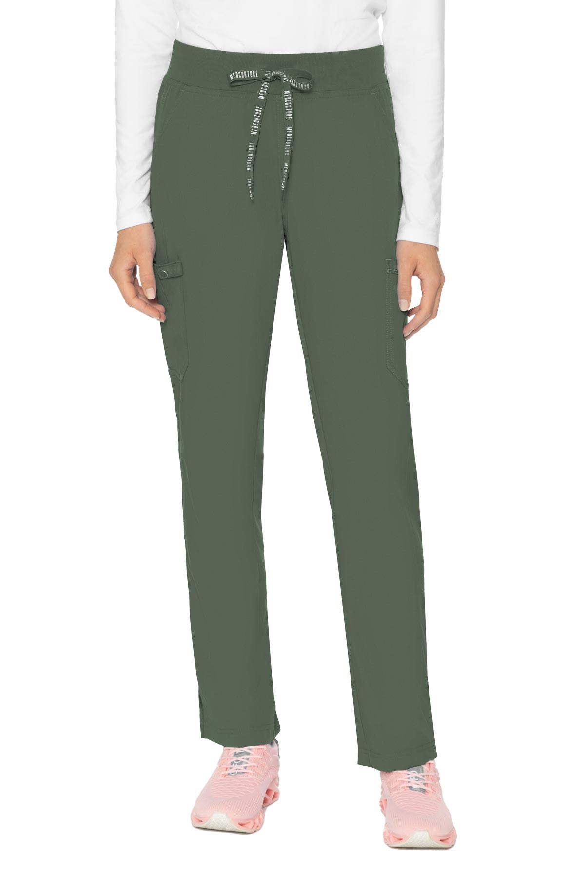 Med Couture Scrub Pants Touch Yoga in Olive at Parker's Clothing & Scrubs.