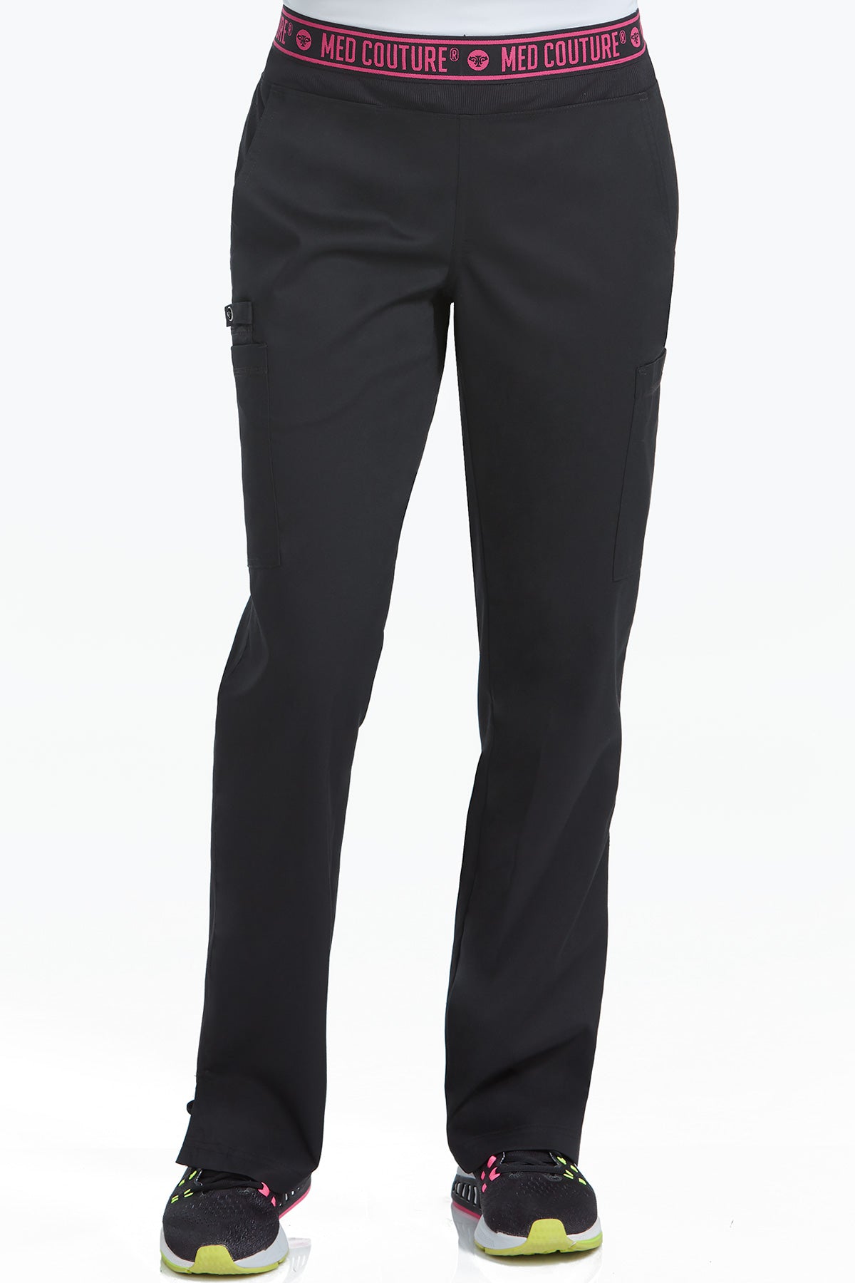 Med Couture Scrub Pants Touch Ally Yoga Pant in Black at Parker's Clothing & Scrubs.