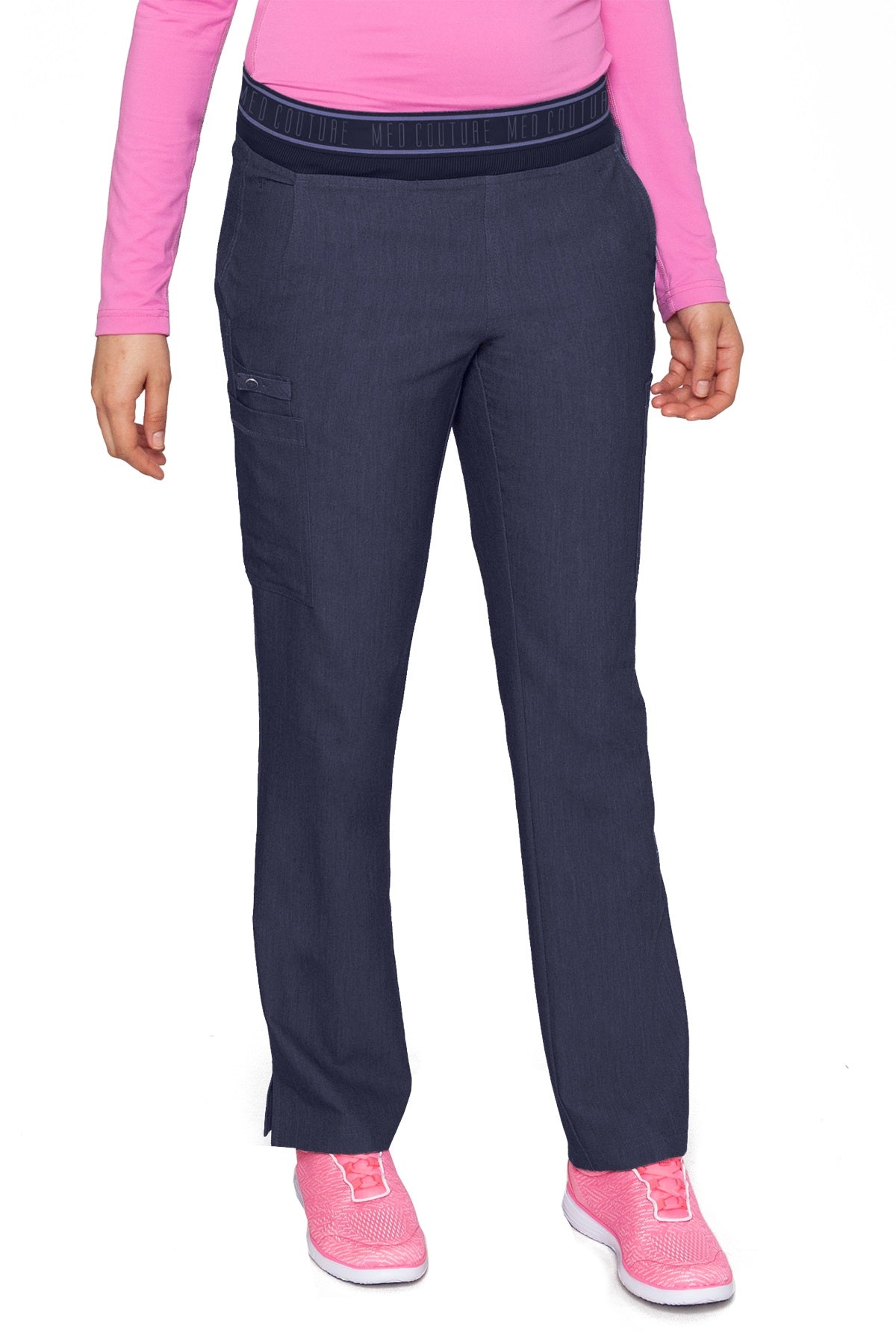 Med Couture Scrub Pants Touch Ally Yoga Pant in Indigo Heather at Parker's Clothing & Scrubs.