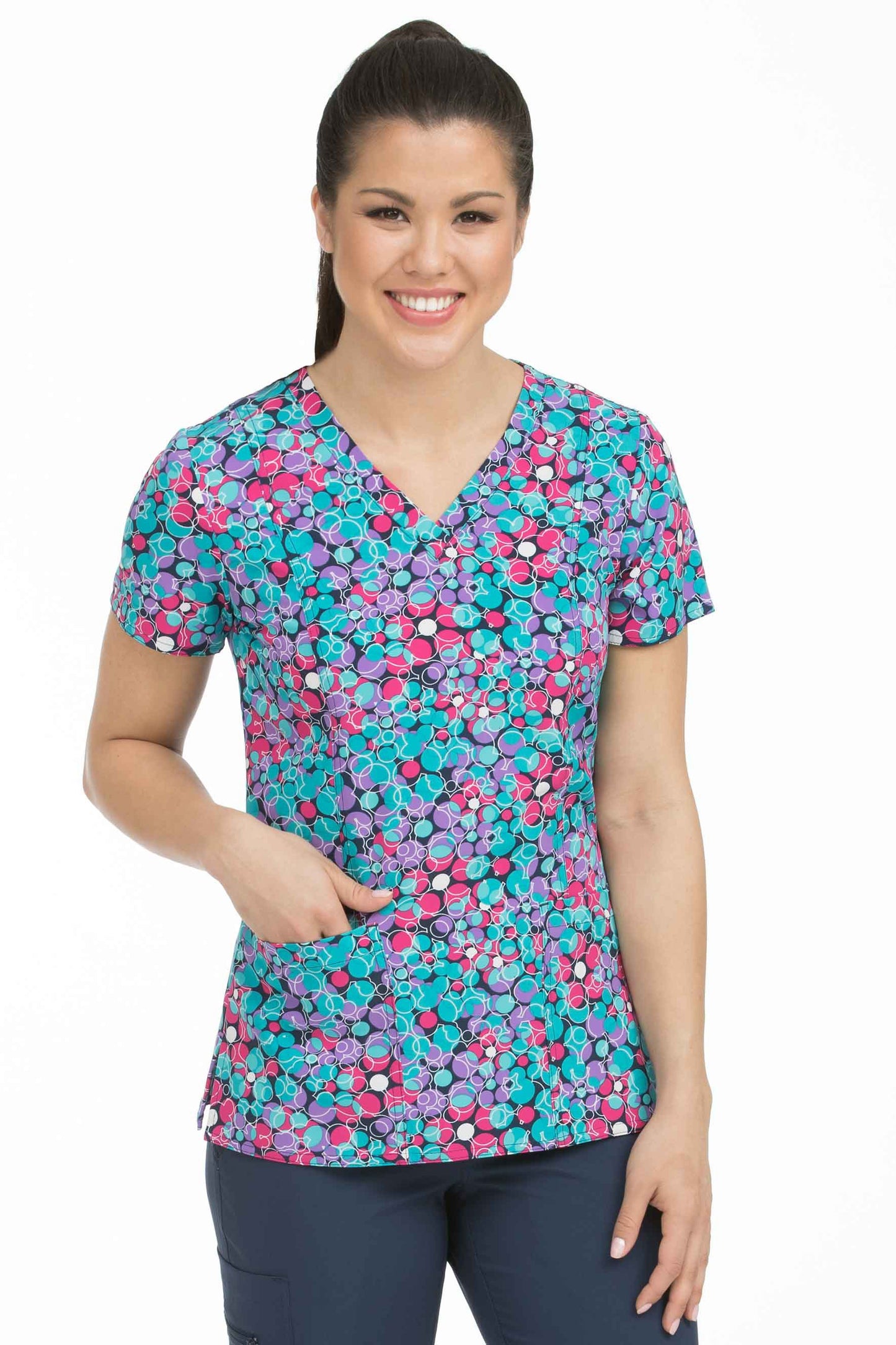 Med Couture Scrub Top Prints Polka Dot Fun