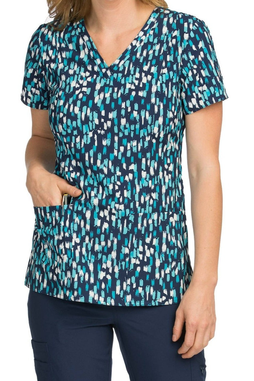 Med Couture Activate Abstract Expressions V-Neck Print Scrub Top at Parker's Clothing & Scrubs.