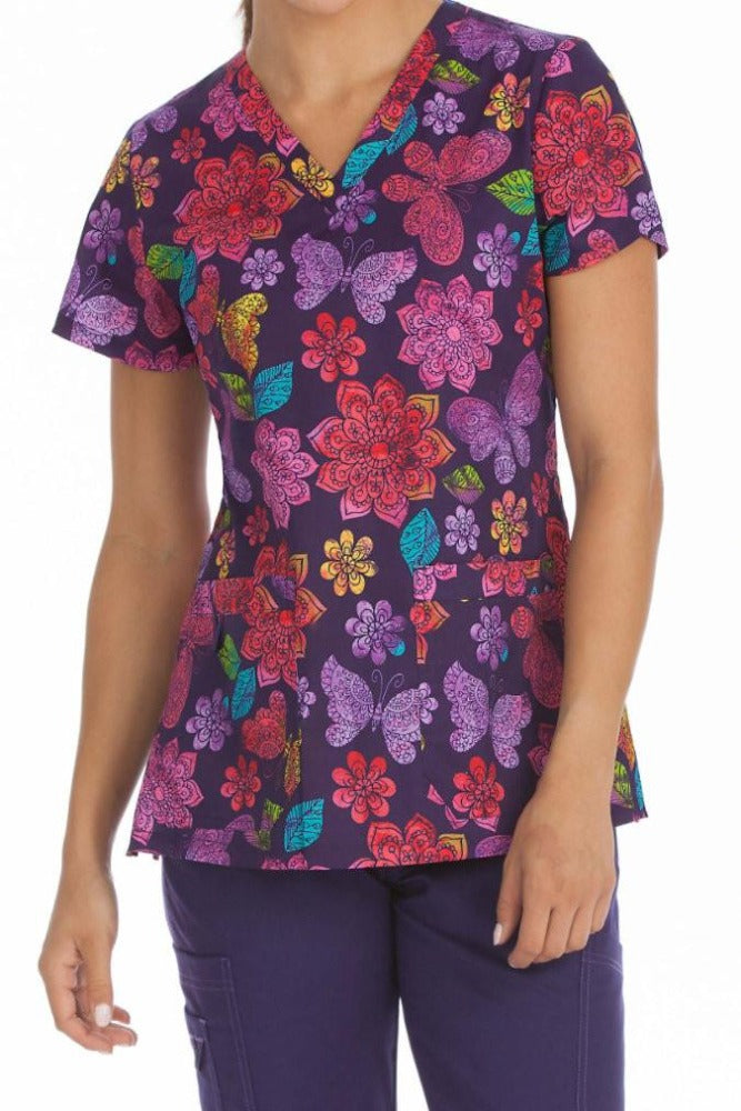 Med Couture MC2 Niki Print Tops at Parker's Clothing & Scrubs.