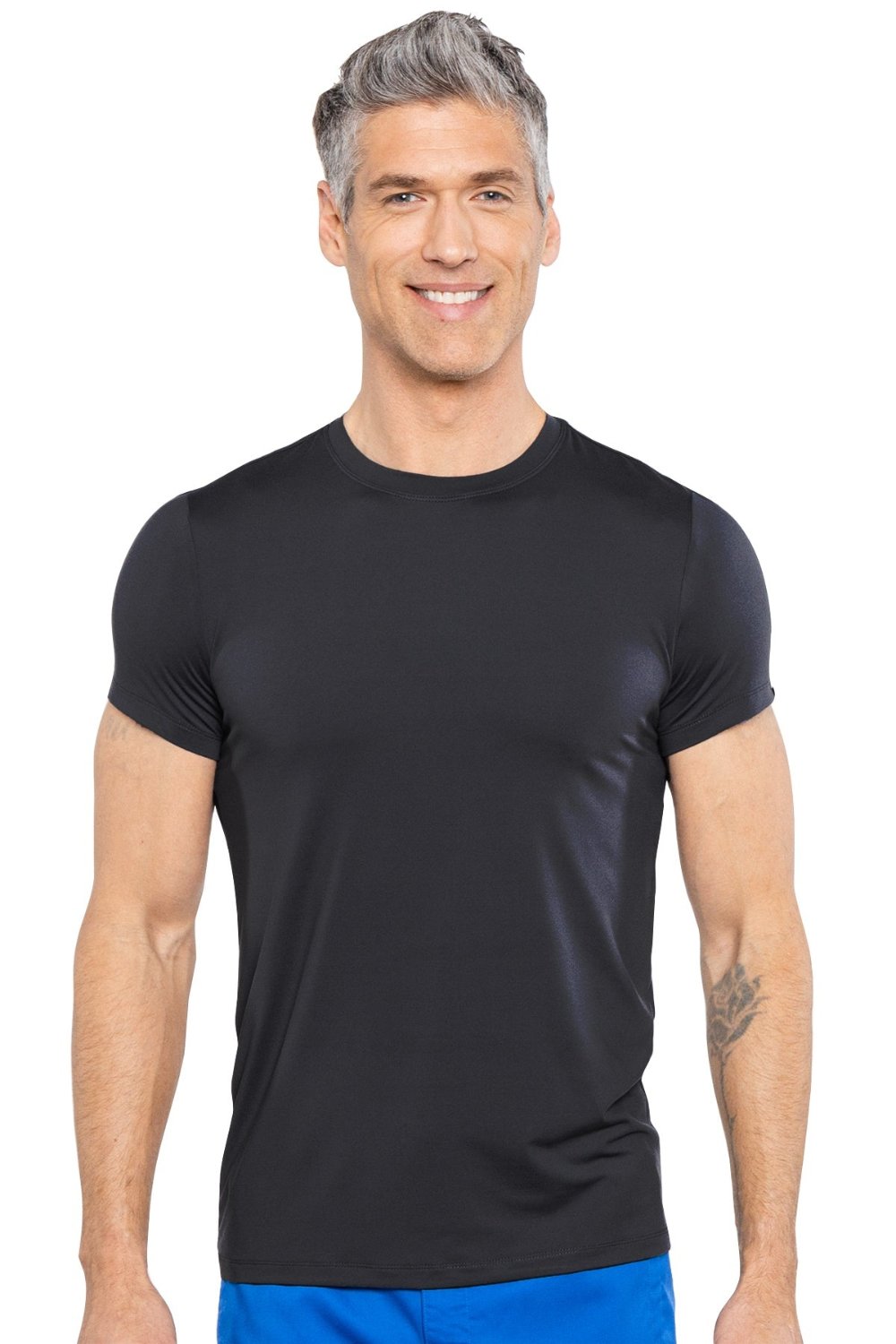 Med Couture Mens Scrub Top RothWear Mason Tee in Black at Parker's Clothing & Scrubs.