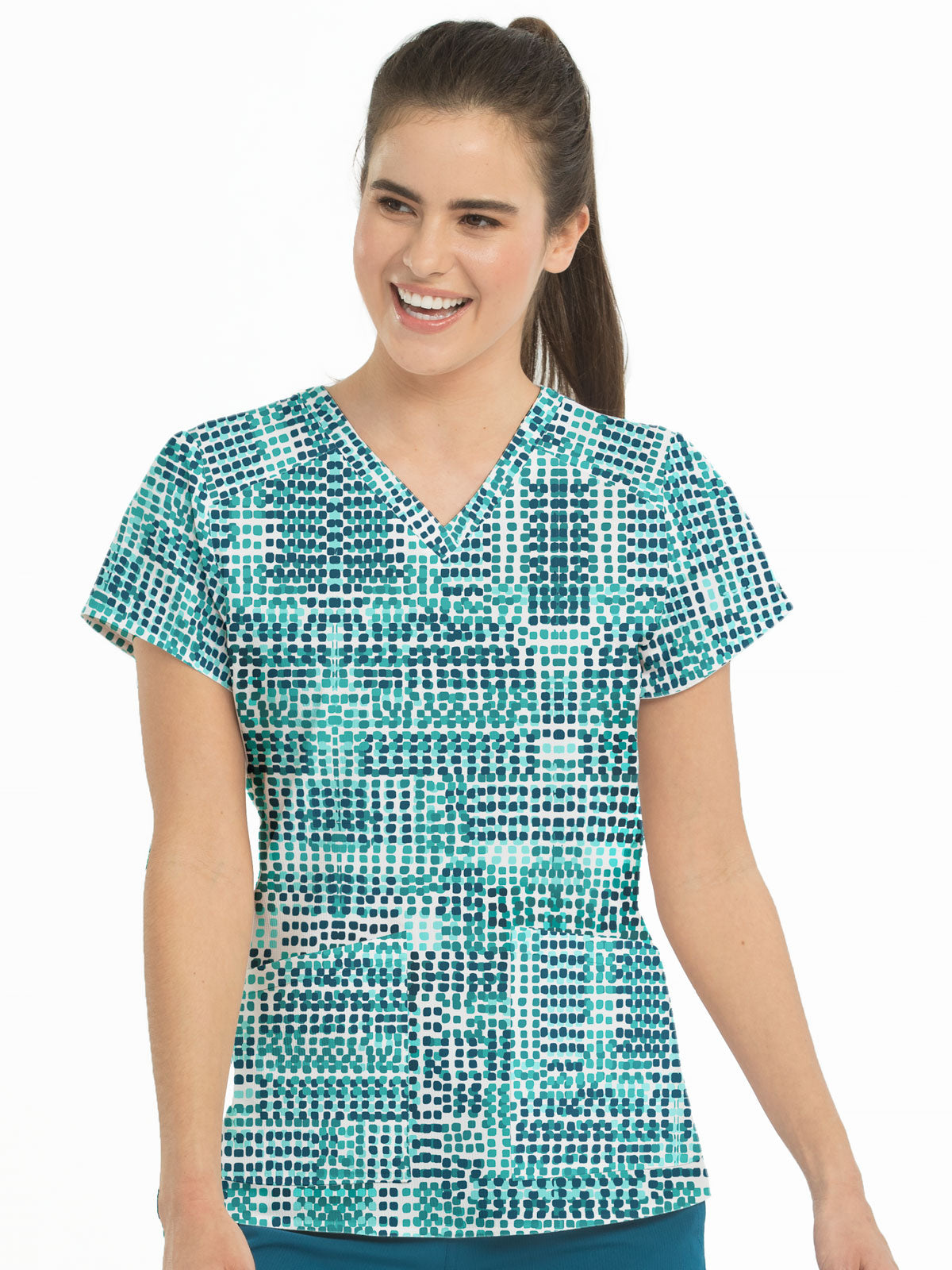 Med Couture Scrub Top Print Plus Sizes Squared Fantasy - Parker's Clothing & Gifts