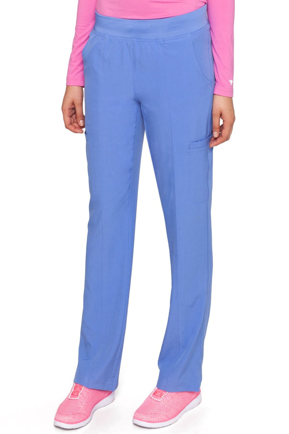Med Couture Scrub Pant Energy Paige Cargo Scrub Pant in Ceil at Parker's Clothing & Scrubs.
