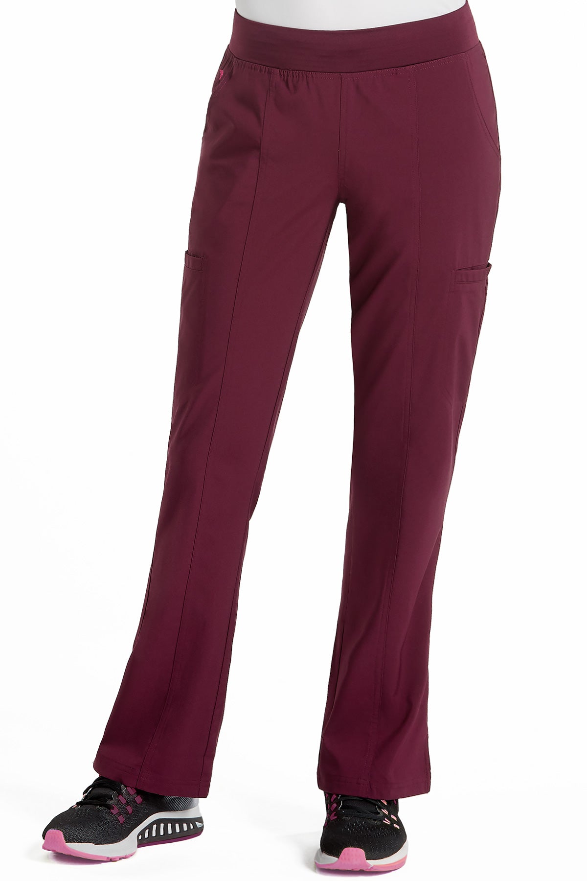 Med Couture Scrub Pant Energy Paige Cargo Scrub Pant in Wine at Parker's Clothing & Scrubs.