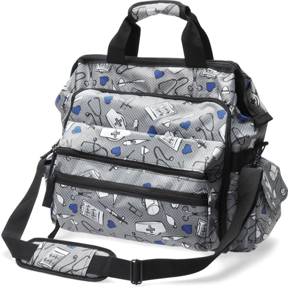 Nurse Mates Ultimate Nursing Bag in Medical Pattern at Parker's Clothing & Scrubs.
