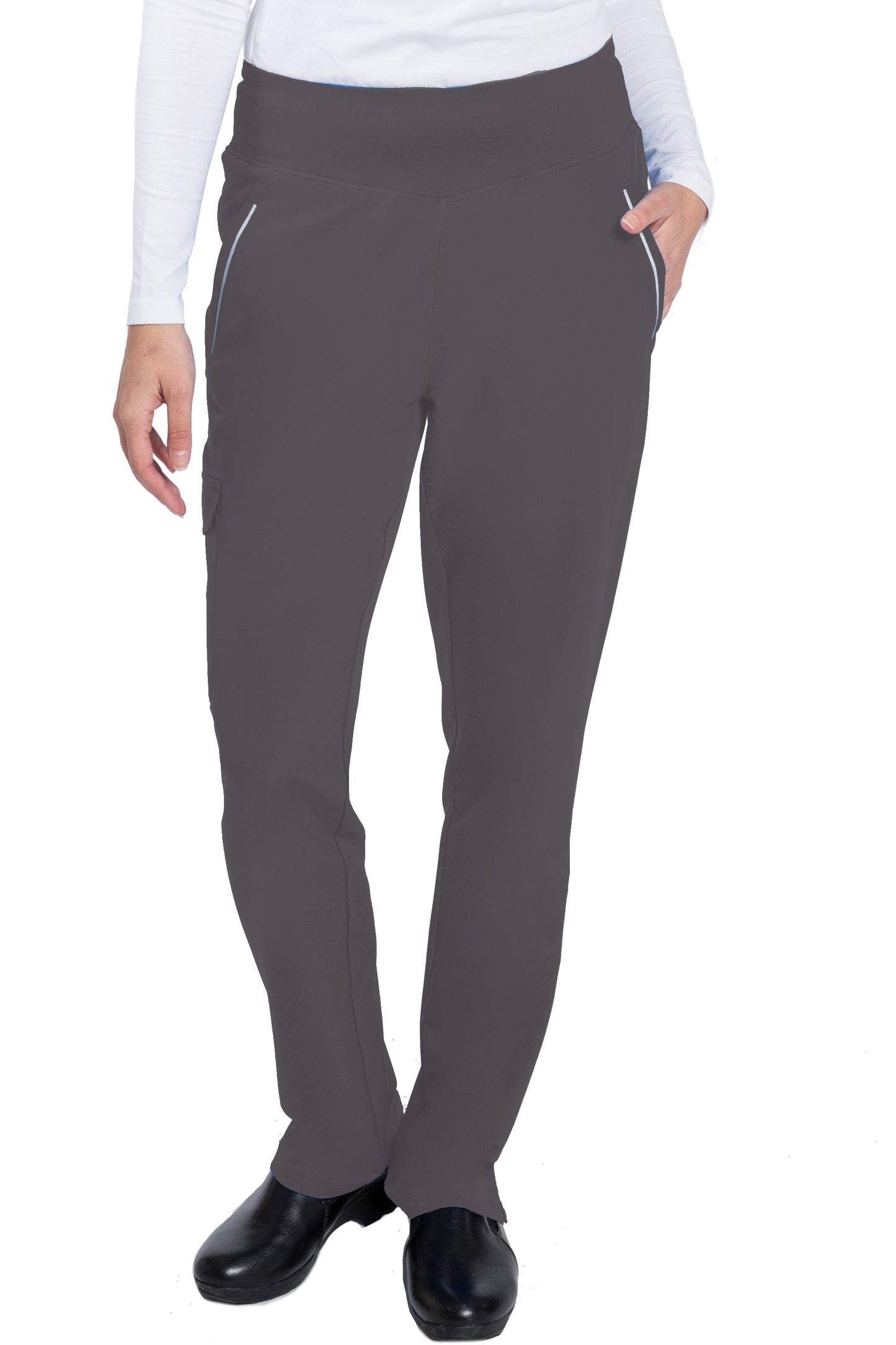 Healing Hands HH360 Naomi Yoga Waist Petite Scrub Pant in Pewter at Parker's Clothing and Shoes.